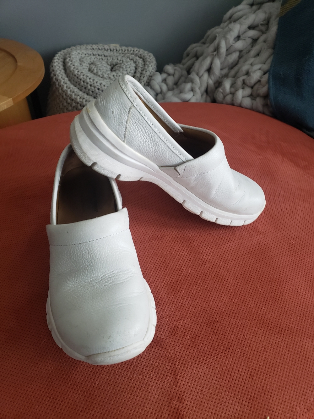 Nurse Mates White Slip-On Work Clogs